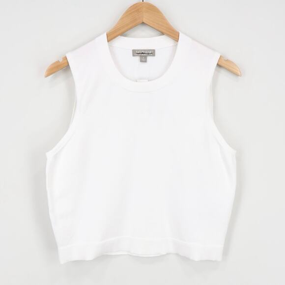 NWT J.Crew Jackie Sweater Shell Premium Ultra Fine Cotton White Size Medium - Picture 3 of 11